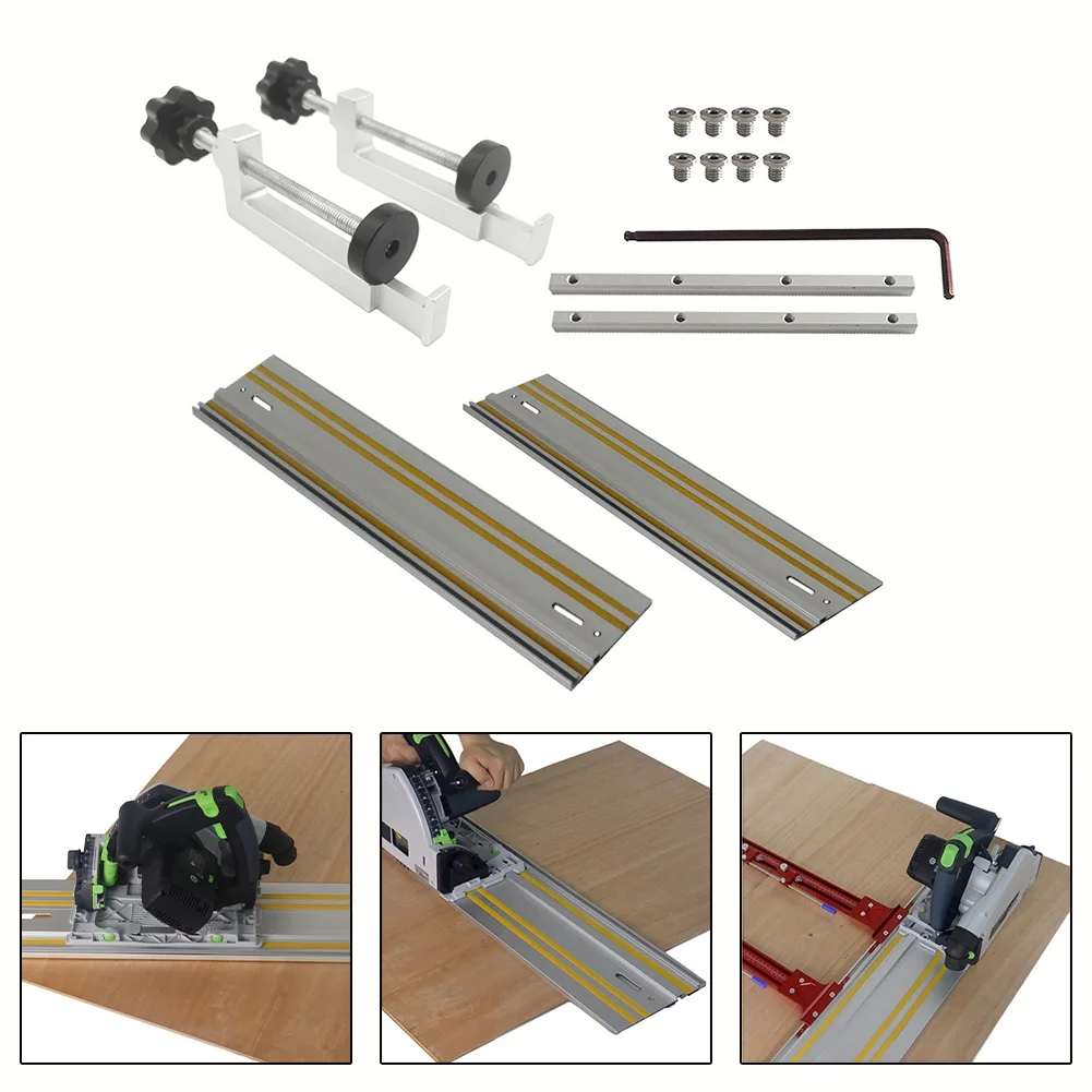 

Track Saw Guide Rail Aluminum Extruded Guided Rails For Circular Saw Track Repeatable Rip Cuts Optimized Bevel Straight Cuts