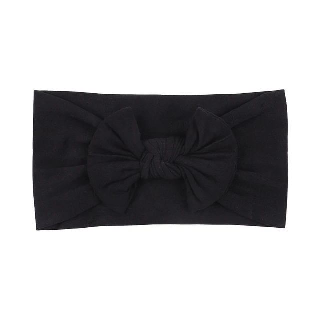 Solid Color Broadside Bowknot Headband for Kids Girls Elastic Hair Band Baby Hairband Boutique Turban Headwear Hair Accessories 4