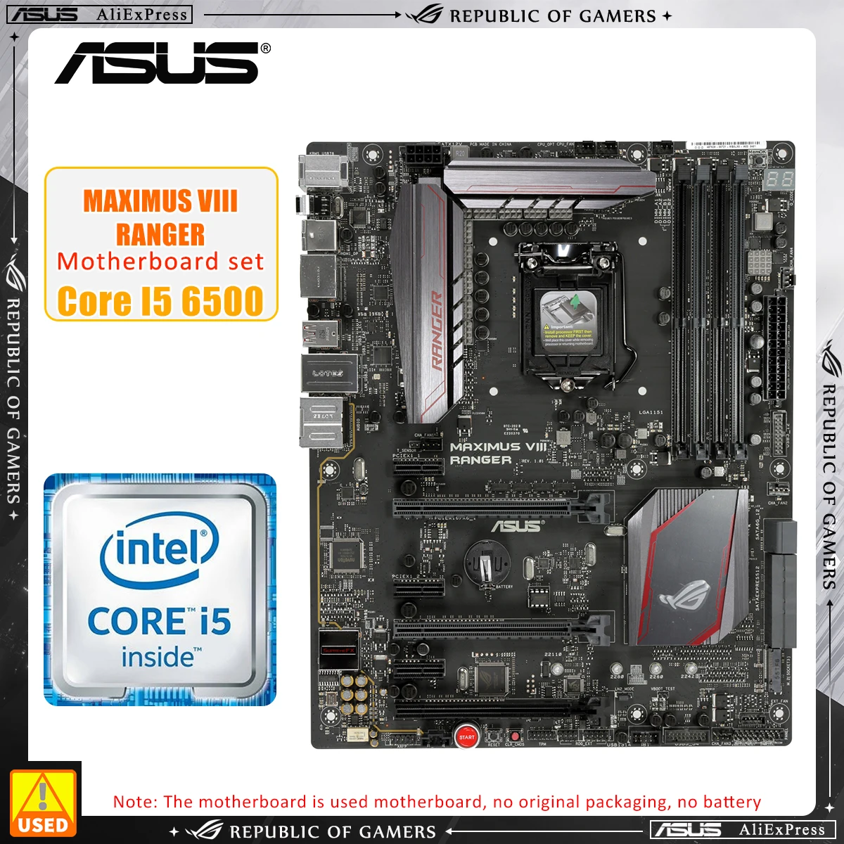 Kit Scheda Madre Asus Rog Maximus Viii Ranger + I5 6500 Con Chipset Intel Z170 La Presa Lga1151 Supporta Core I7/I5/I3/Pentium