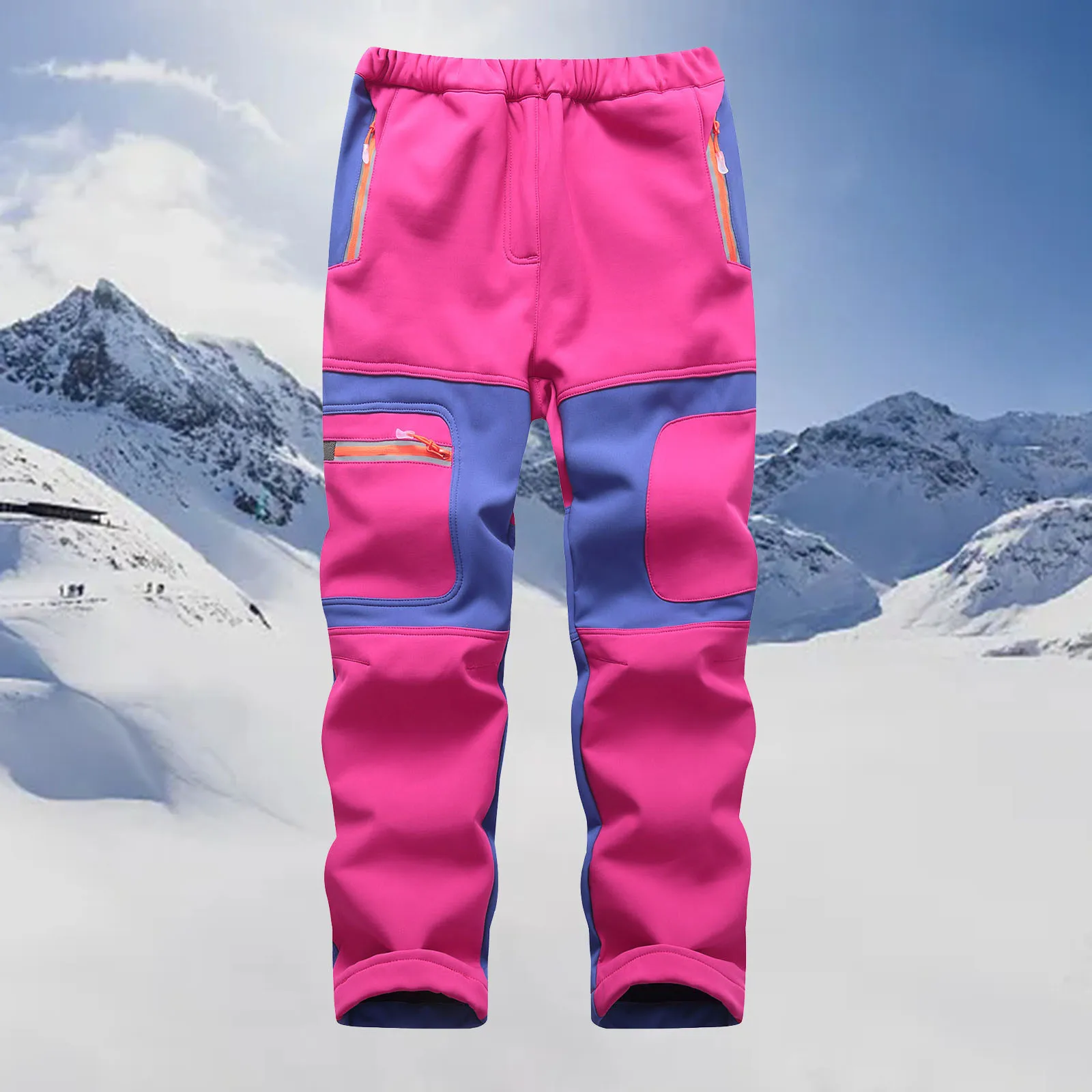 Children's Hiking Pants Waterproof Outdoor Boys Girls Sporty Warm Lined Fleece Long Trousers Soft Shell Kids Climbing Sweatpants girls pants,boys pants,kids pants,girls trousers