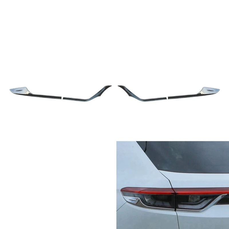 For Honda HRV HR-V Vezel 2021 2022 Chrome Rear Tail Light Lamp Cover Garnish Strip Taillight Eyebrow Cover Trim 4Pcs