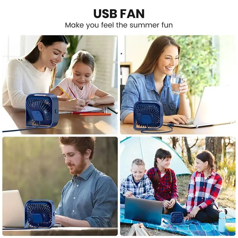 Desktop small fan natural air mini portable usb charging office desk silent handheld fan cooling fan gaming cooling fan