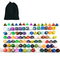 Bescon 100pcs Big Set of Random Polyhedral Dice, Standard Sized DND Dice Set 100pcs in a Variety of Colors&Effects 1