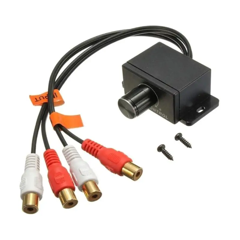 

Durable Car Speaker Amplifier Bass RCA Level Remote Volumes Control Knob Universal Amplifier Volumes Regulator