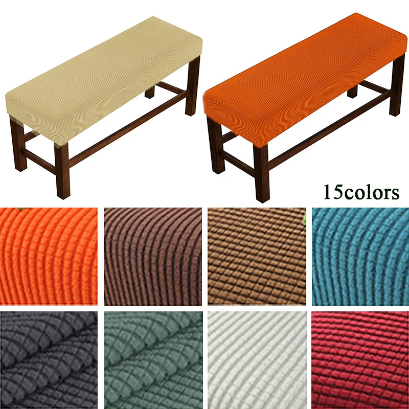 

Stretch Bench Cover Spandex Super Soft Elastic Dining Room Chair Bench Covers Seat Cover For Home Living Room Bedroom Piano Room