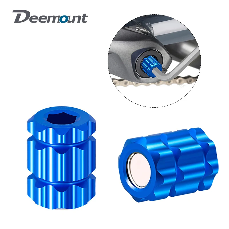 Compact Bicycle Crank Cap Tool CNC-machined Anodized Alloy Sleeve Plum Shaped Overhaul Install Tackle MTB Road Bike Service