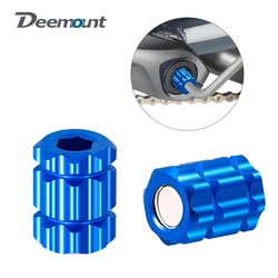 Compact Bicycle Crank Cap Tool CNC-machined Anodized Alloy Sleeve Plum Shaped Overhaul Install Tackle MTB Road Bike Service