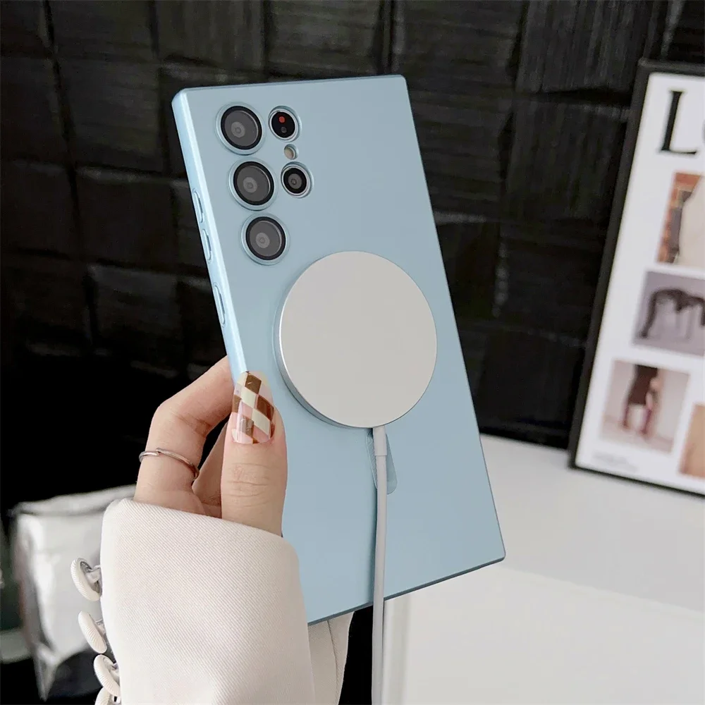 Magnetic Wireless Charging TPU Soft Back Cover
