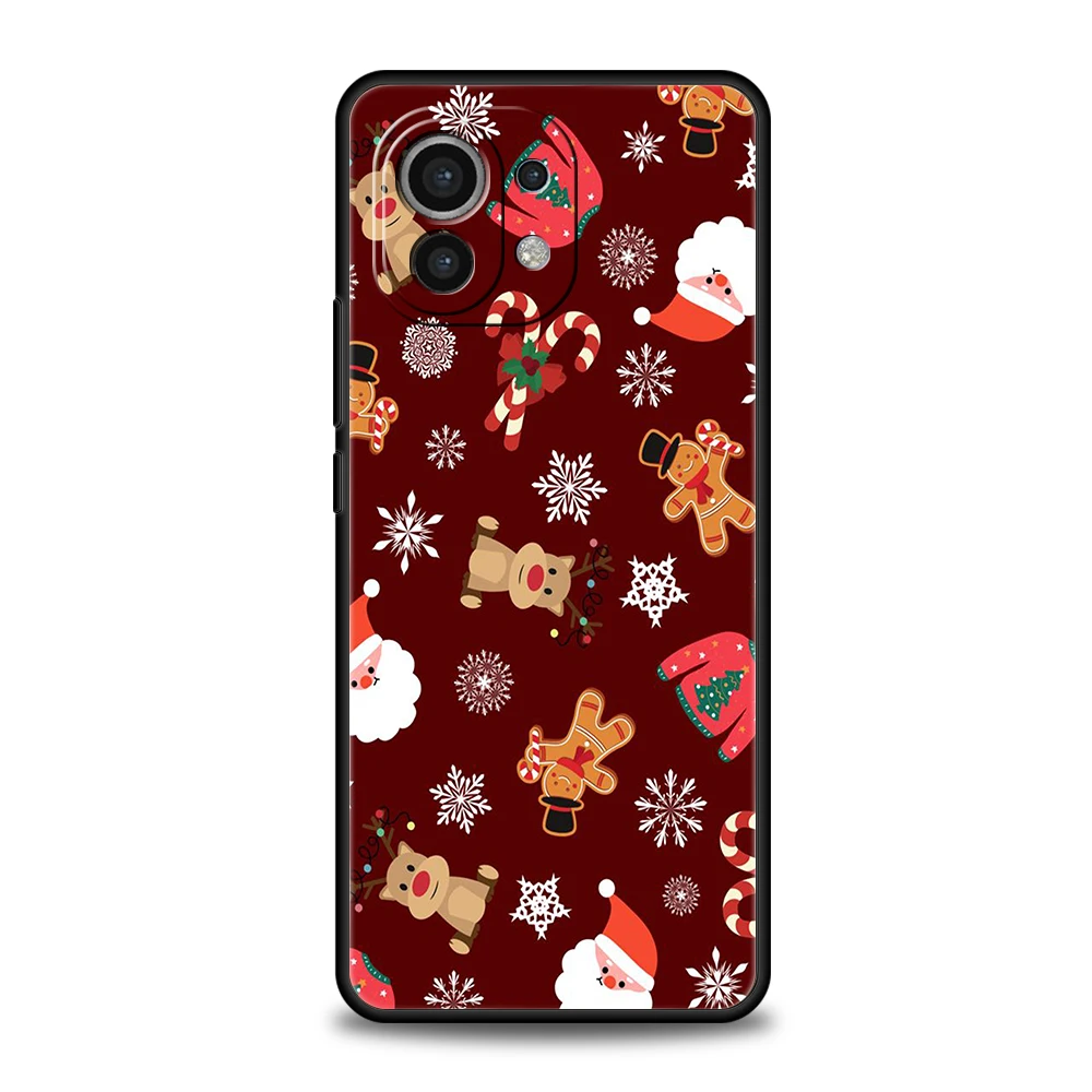Festive Shockproof Silicone Phone Case Cover - New Year & Christmas Edition