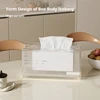 Desktop Tissue Box Iceberg Nakpin Holder for Living Room High-end Light Luxury Elastic Support Living Room Paper Box Bedroom 4
