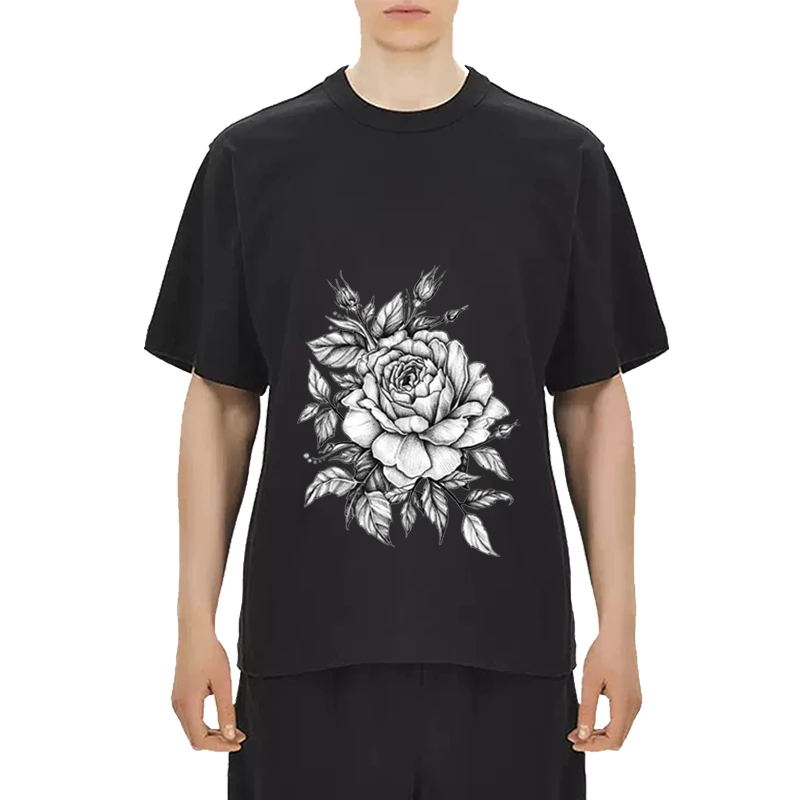 

Летняя мужская футболка Y-3 Yohji Yamamoto 23 с рисунком растений и цветов, высококачественные повседневные топы Y3 с коротким рукавом для мужчин и женщин