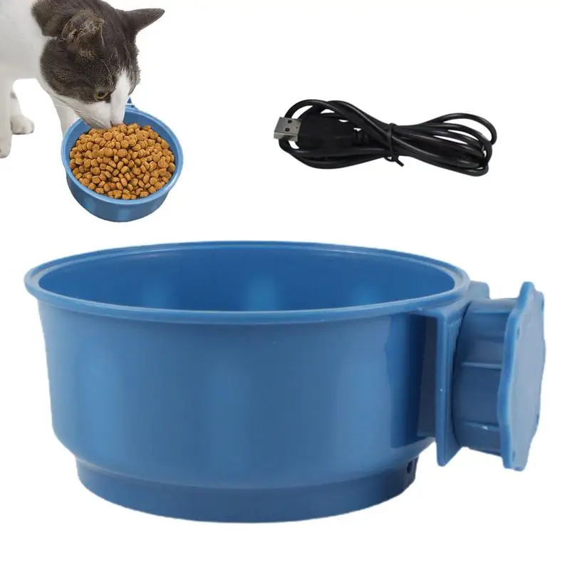 

USB Heated Dog Bowl Hangable Space-Saving Heated Water Bowl Automatic USB Heated Dog Food and Water Bowl for Cold Weather