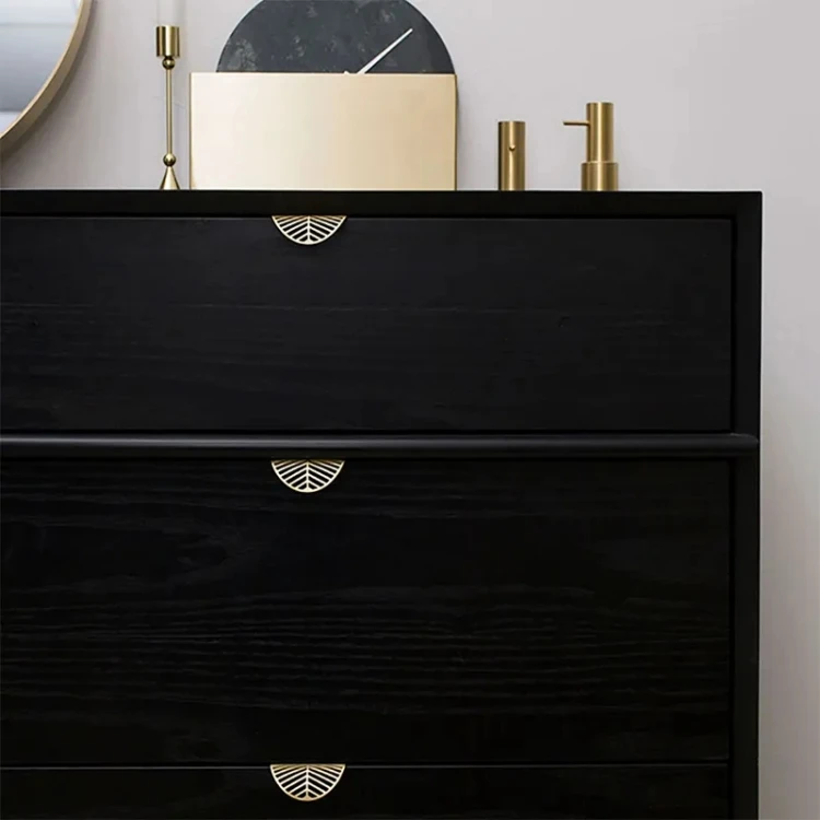 Modern Simple Leaf Shaped Concealed Handle Hidden Pulls Wardrobe Cupboard Wine Cabinet Furniture Drawer Knobs