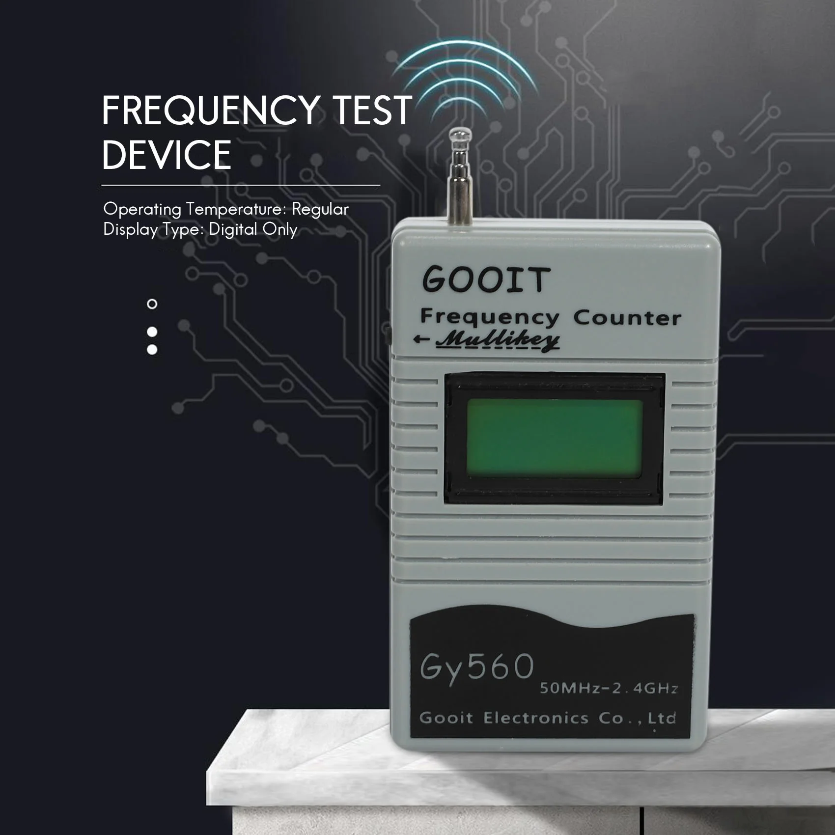 양방향 라디오 송수신기 GSM 50 MHz-2.4 GHz GY560 주파수 카운터 미터용 ABFKL 주파수 테스트 장치