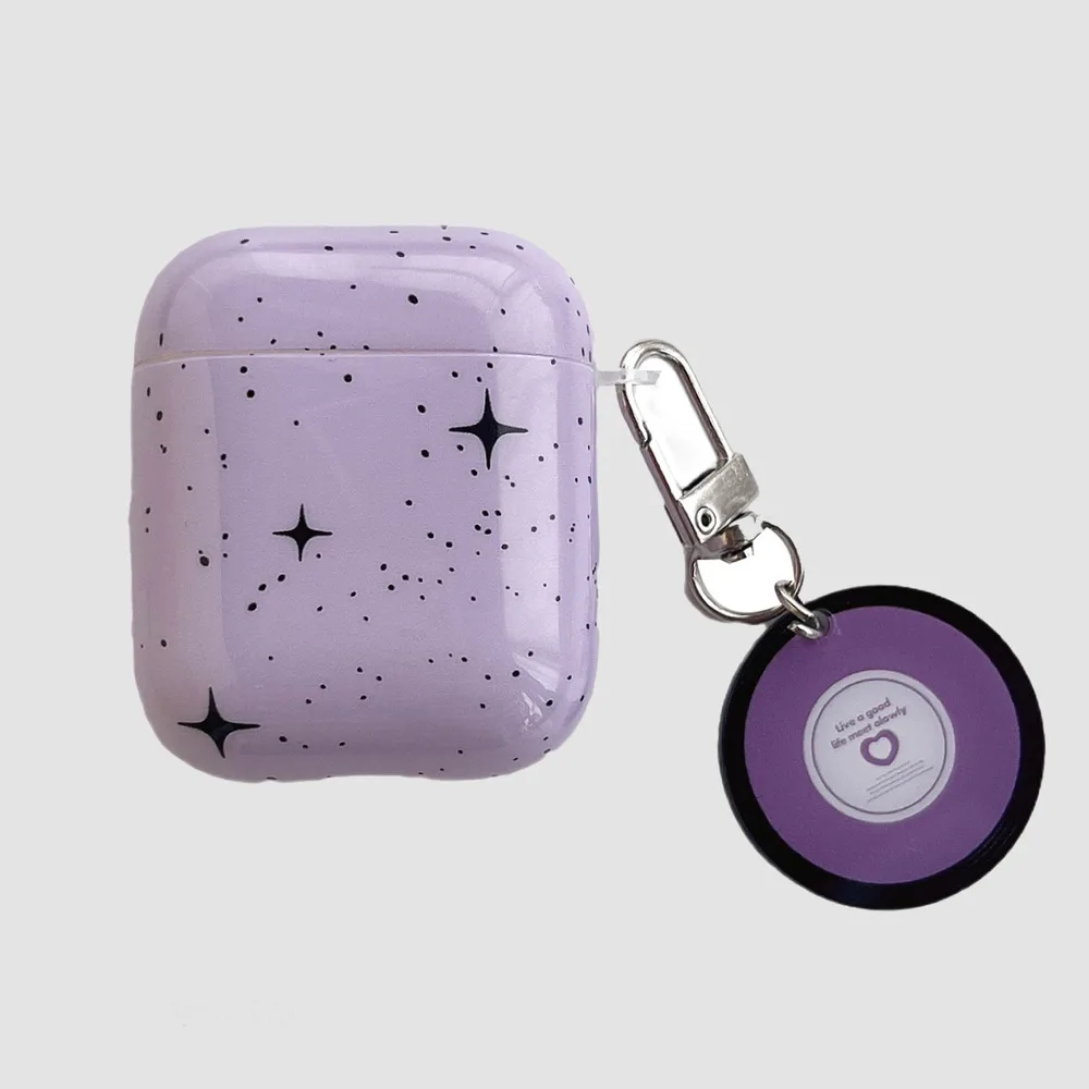 Purple Splashing Star 3 Protective Cover Airpod Wireless Bluetooth 2nd Earphone Soft Case Suitable for airpods 3rd iPod 1_voghion.com