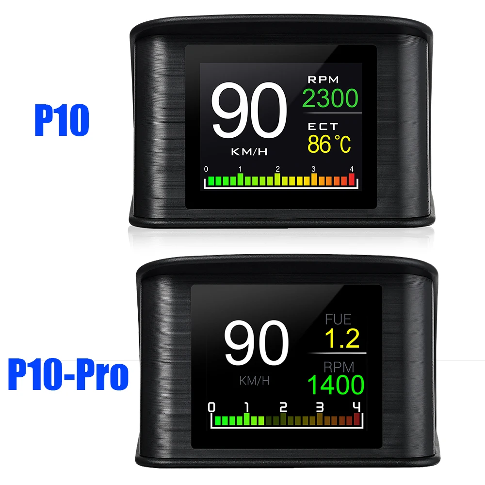 Head Up Display Universal P10 P10-Pro HUD Speedometer OBD Smart Digital Overspeed Alarm Engine Fault Car Navigator