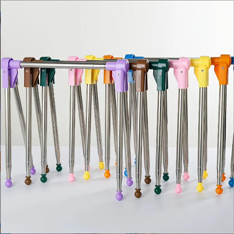 13 28 Inch Telescopic Foldable Metal Hangers Durable Stainless Steel Portable for Home Laundry Camping Travel Camping Gear clothes hanger
