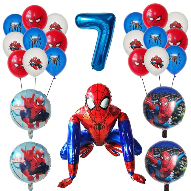 스파이더맨 풍선 세트: 어린이 파티 장식을 위한 슈퍼 히어로적 선택