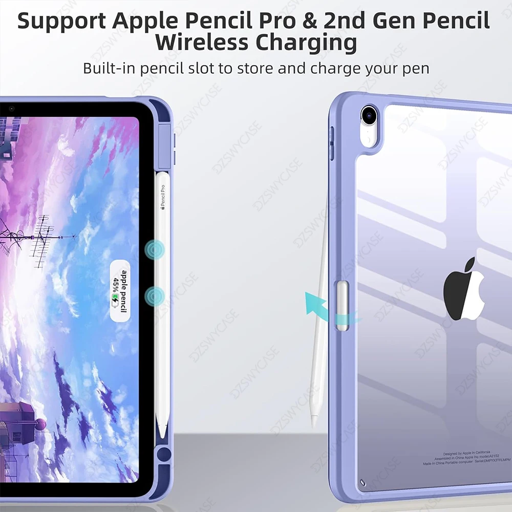Enhanced Universal Tablet Protective Clear PC Case with Wake Feature