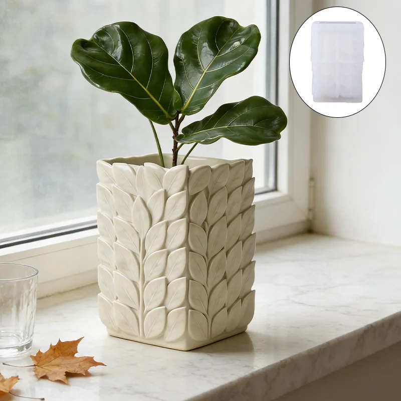 Leaf-patternedsiliconemoldsareeasytounmold,makingiteasytocreatesophisticatedscentedcandlejarsforhomedécor,han-AliExpress36