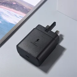 Samsung 45W USB - C Super Fast Charger with Dual Type - C Cable - UK Wall Adapter - Black UK Charger