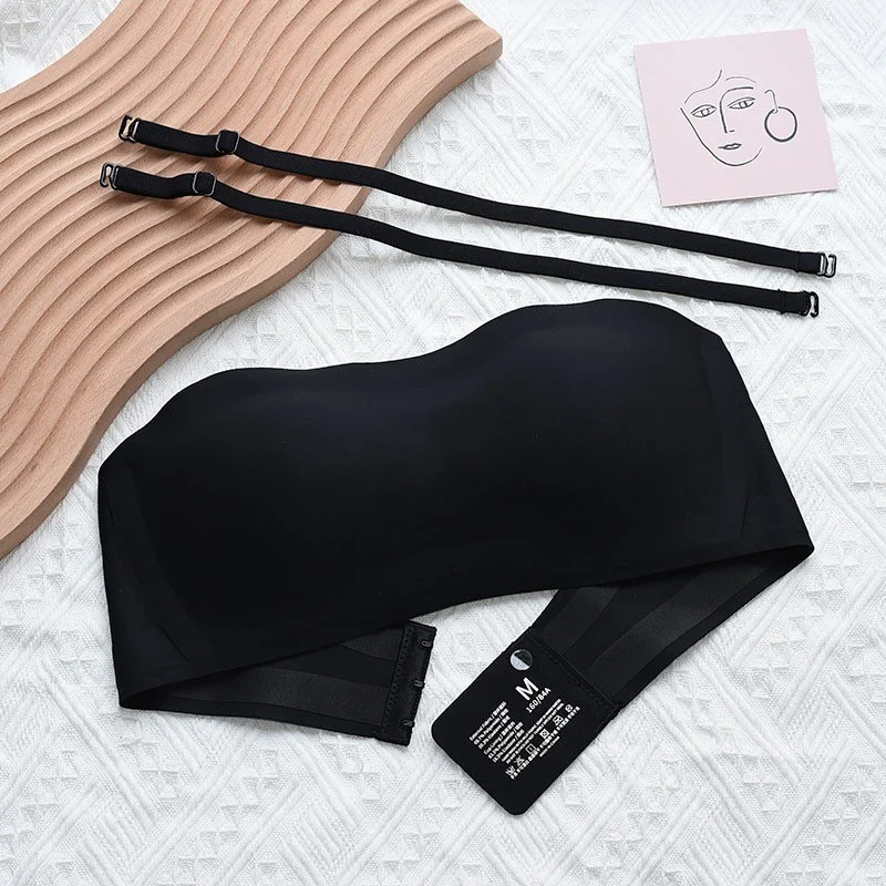 Women's Sexy Without Straps Bra Push Up Wireless Bras Beauty Back Non Slip Seamless Invisible Bralette Lingerie Strapless Bra