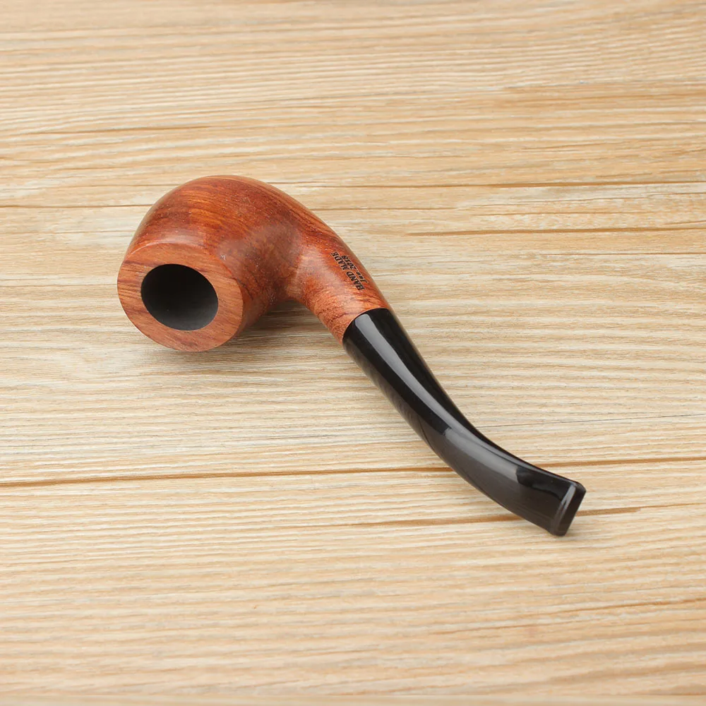 Ambila Smoking Pipe ,  African Rosewood Tobacco Pipe ,  9MM Filter Solid Wood Dry Pipe Smoking Craft ,  Pipe with Cleaning Kit 5