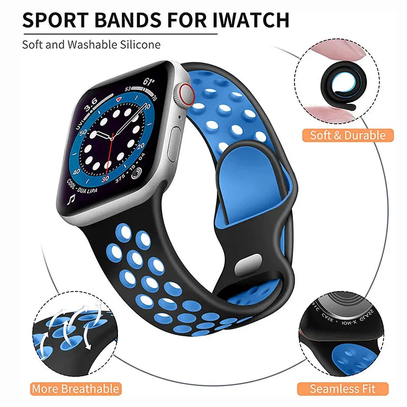 Breathable Sport Silicone Strap