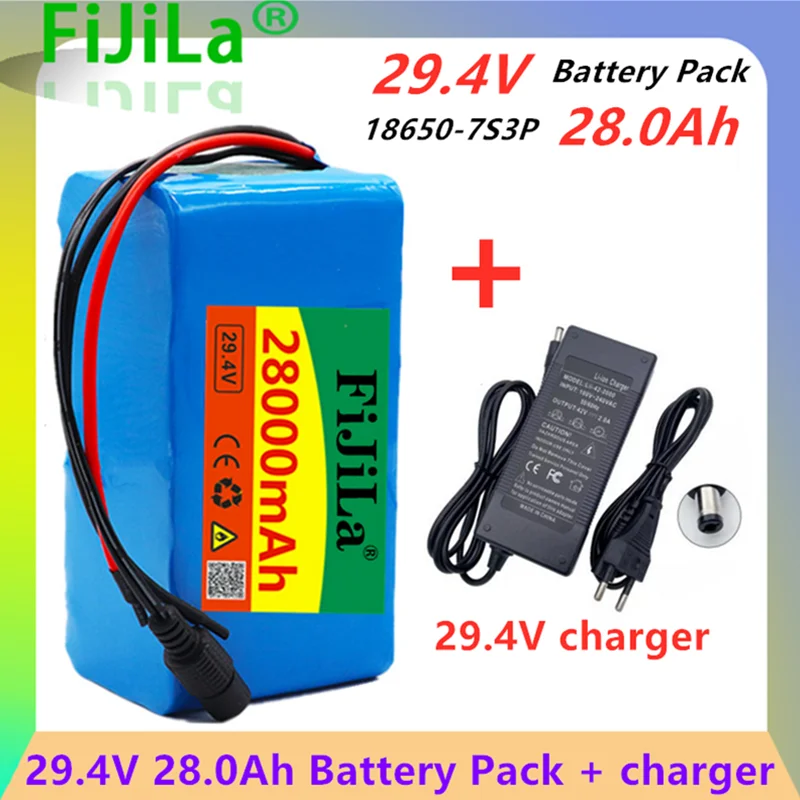 

High capacity 24V 28Ah 18650 Battery li-ion battery pack 29.4v 28000mah Electric bicycle moped /Li-ion battery pack with BMS