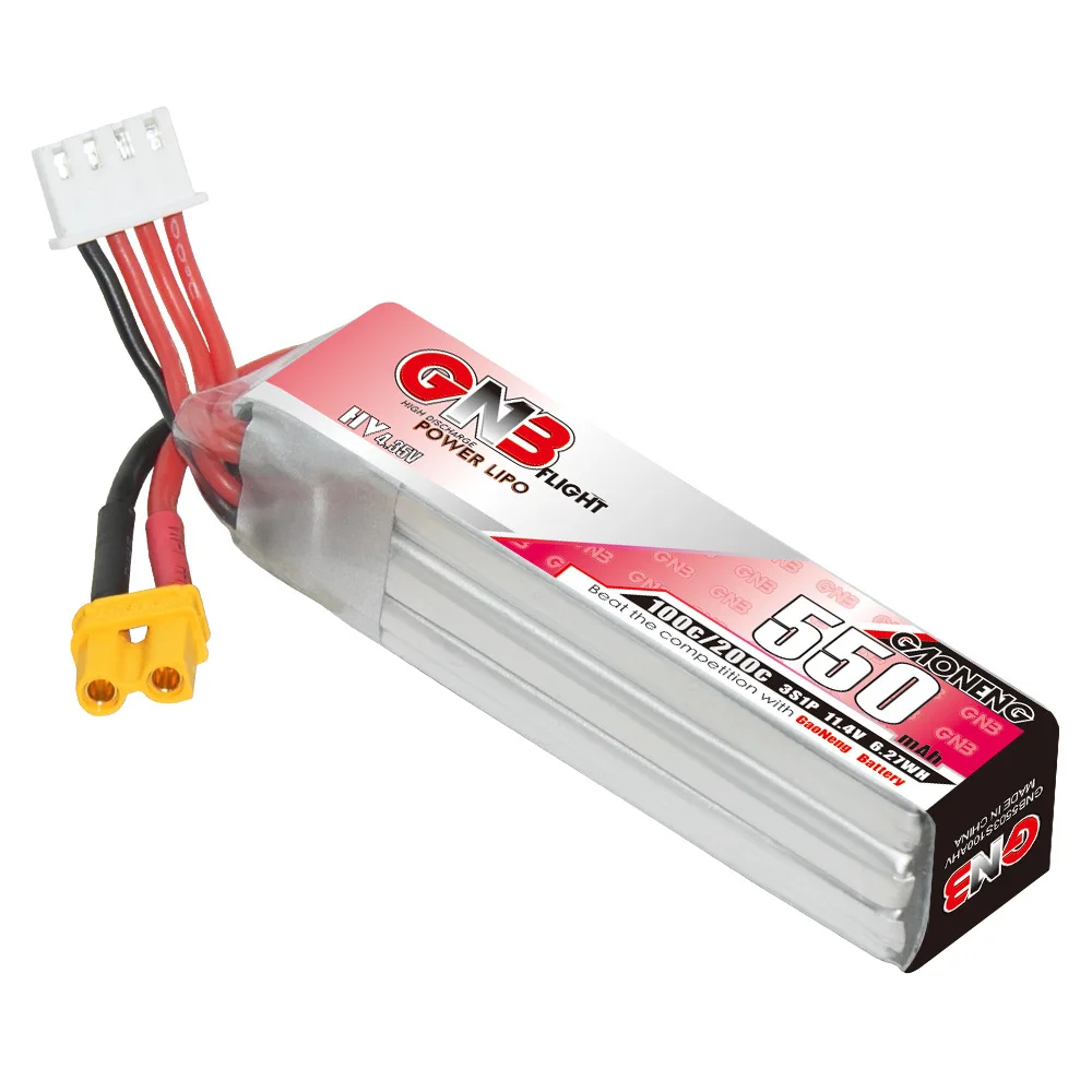 RC Drone Battery GNB HV 11.4V 550mAh 100C/200C Lipo With XT30 3S for RC Helicopter Quadcopter FPV Racing Drone