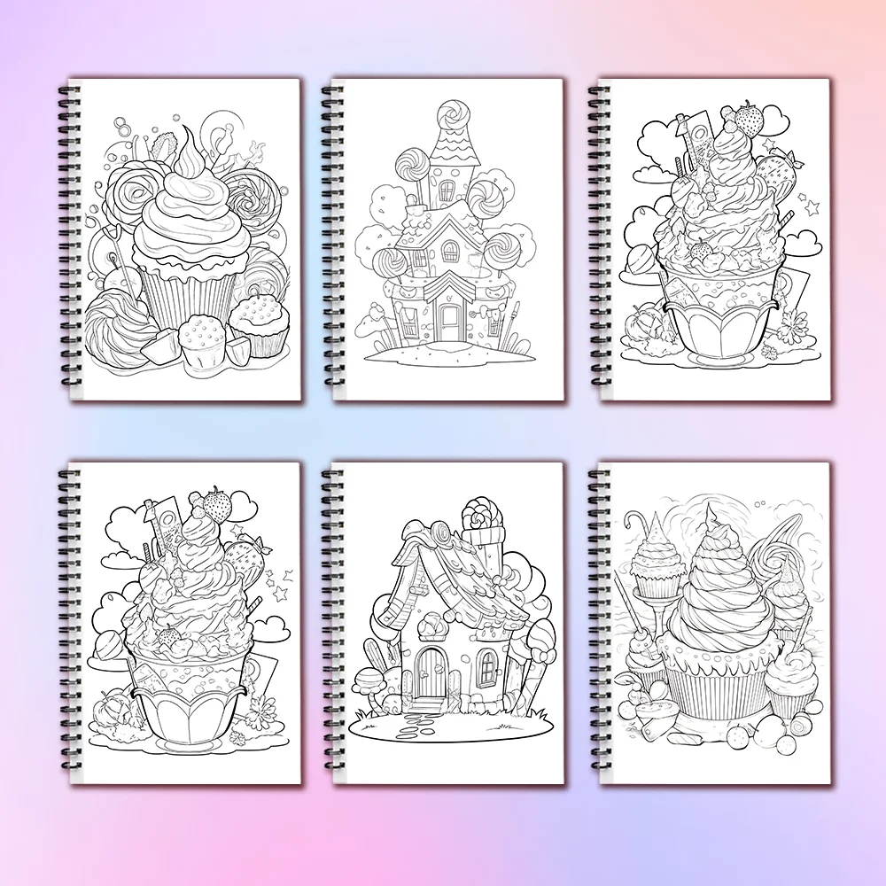 Premium Spiral Coloring Book - 30 Sheets, 11.2 x 8.3 inches, 100g Thick Paper, Ideal for Relaxation & Creativity