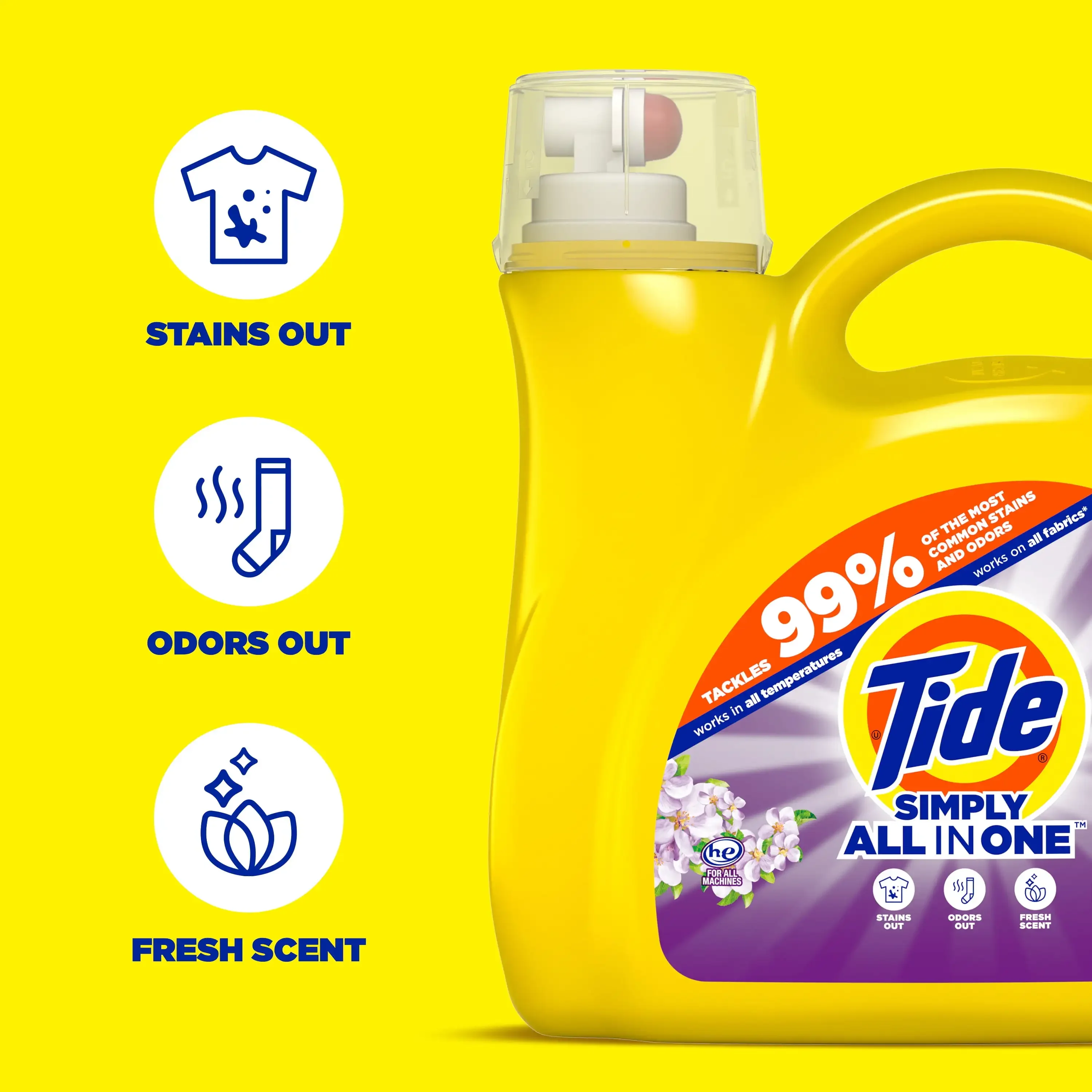 Simply Liquid Laundry Detergent Berry Blossom 89 Loads 117 Fl Oz Can Be Used in All HE and Standard Washing Machines