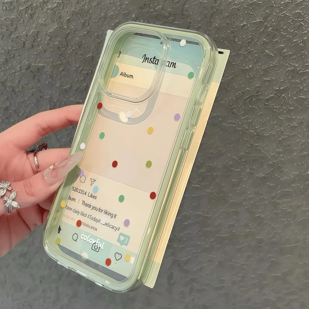Pastel Colorful Polka Dot Clear Phone Case - Soft Protective Cover