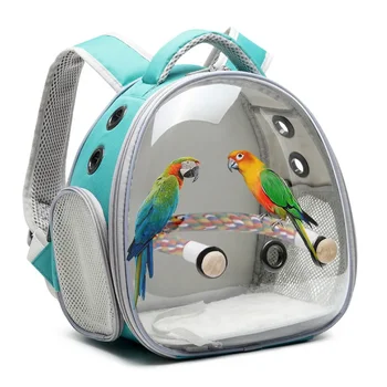 Nuevo Portador de pájaros, bolsa de viaje pequeña para mascotas, para loros pequeños, mochila portátil ligera, jaula para hámster planeador de azúcar, 12,6 pulgadas de alto 1
