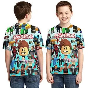 2018 Summer Fashion Children T-shirt Roblox Tshirt Short Sleeve Casual Shirt  Boys Clothing Red Nose Day Running T-shirt