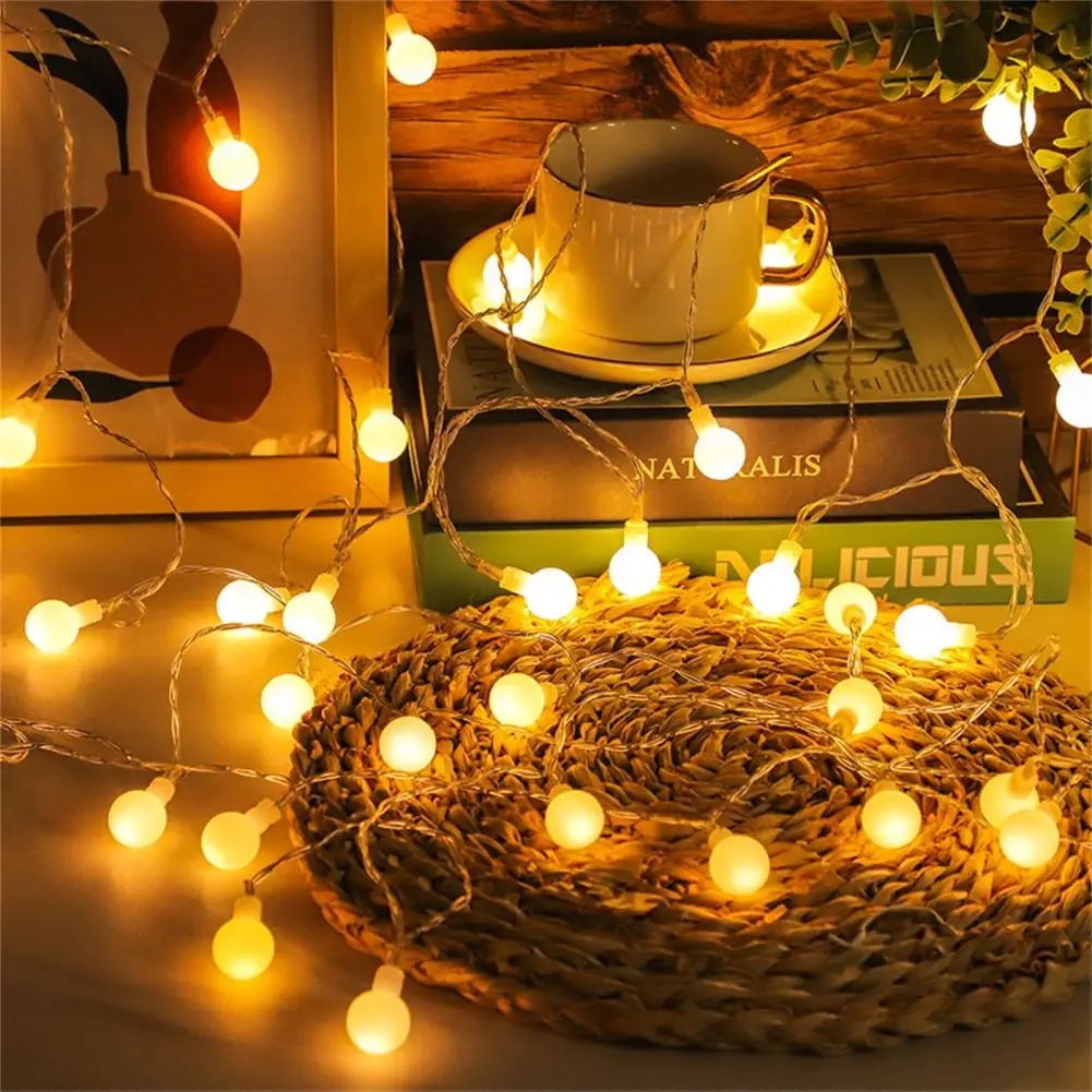 

Outdoor String Lights Waterproof Battery-Powered Free Energy-saving High Brightness Decorative Lamp Plastic Mini Bulb Style Outd