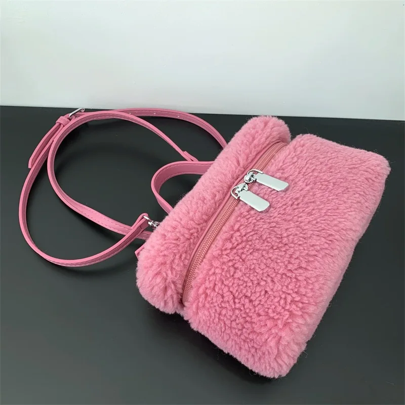 Bolso de diseñador de marca de lujo para mujer, moderno bolso de hombro de piel sintética para invierno, bolso cruzado de festival de moda Y2k para chicas