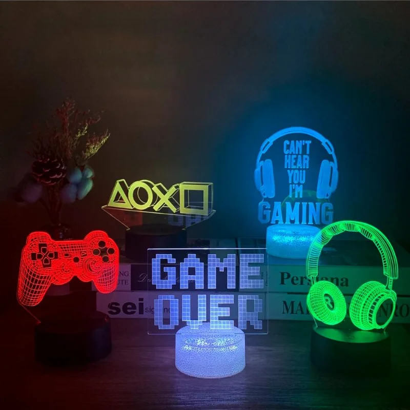

3D LED Gaming Setup 16 color RGB Lamp Gaming Room Lamp Decoration USB Powered Night Light For Bedroom Decor Christmas Lights
