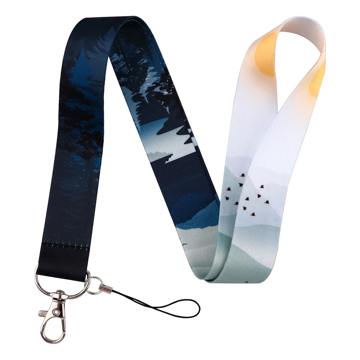Sleek Minimalist Credential Holder Lanyard & Keychain Set