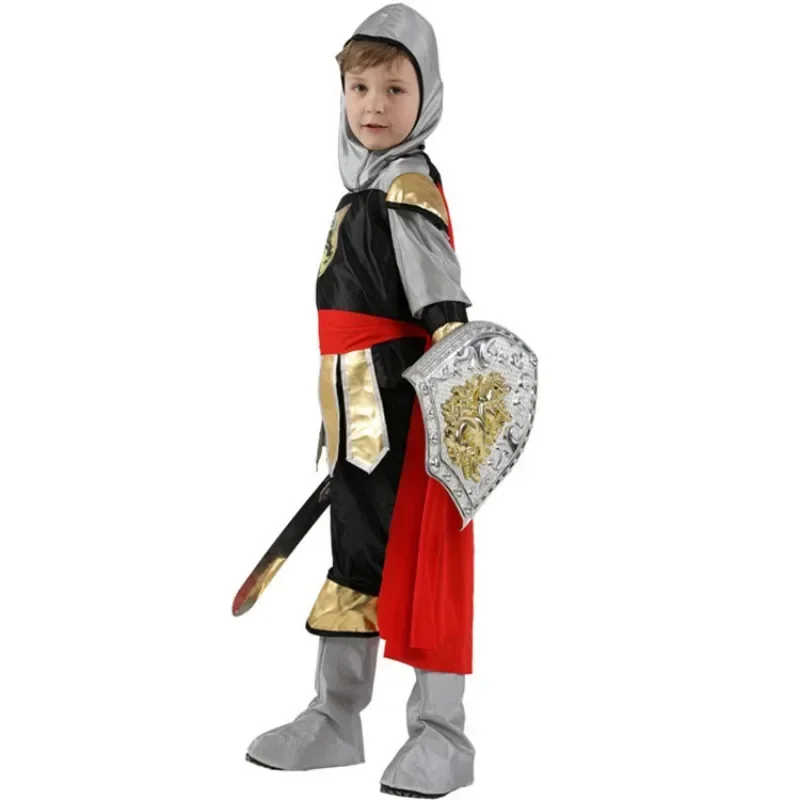 Crusader Costume Child Boys Medieval King Knight Roman Outfit