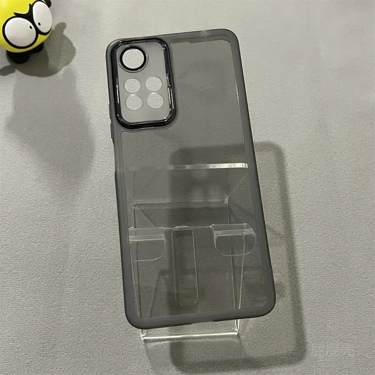 Premium Soft Silicone Camera Protection Phone Case with Acrylic Lens Cover