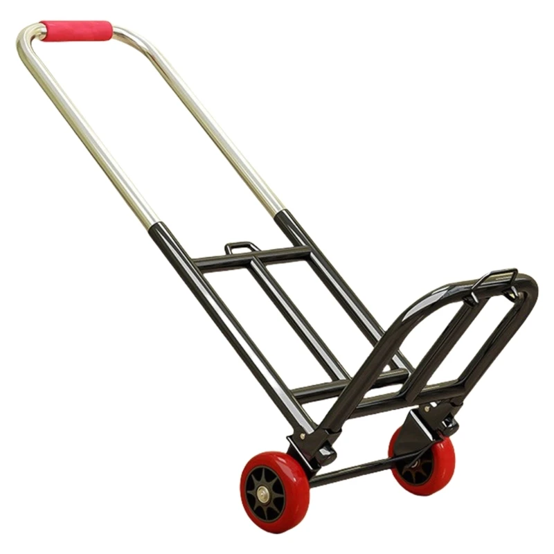 Folding Cart Hand Pulling Car Household Grocery Shopping Pull Rod To Pull Goods Upstairs To Carry Climbing Stairs Load Trailer