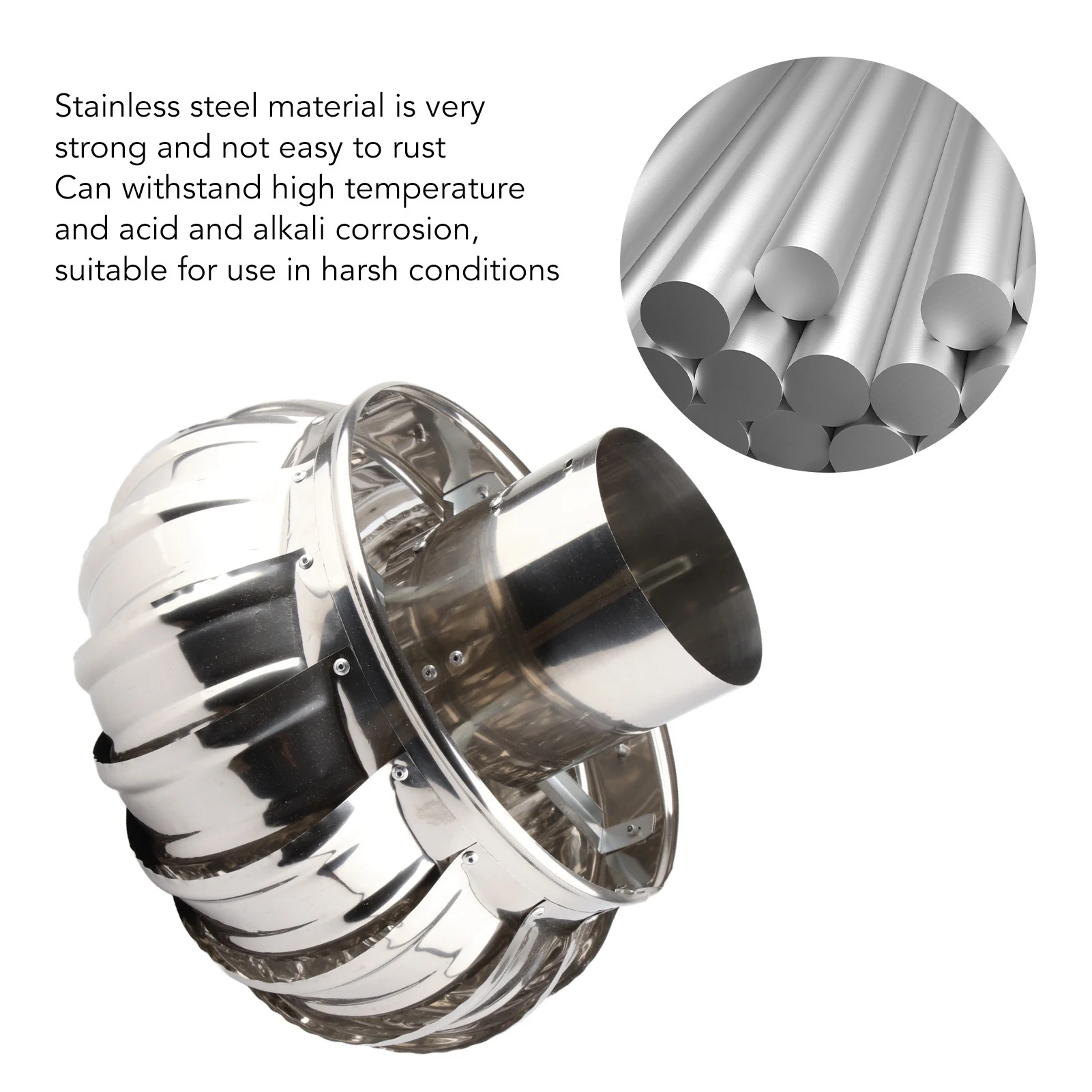 Roof Ventilator Stainless Steel Silent Automatic Working Roof Ventilating Fan High Temperature Resistant for Commercial