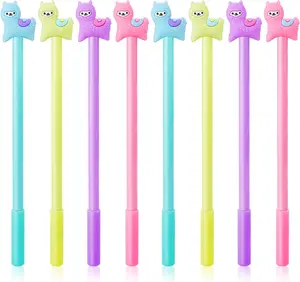 24 Pcs Cute Animal Gel Pens Set Cartoon Alpaca Rollerball Pens Colorful Kawaii Fine Point Smooth Writing Tools Back To School