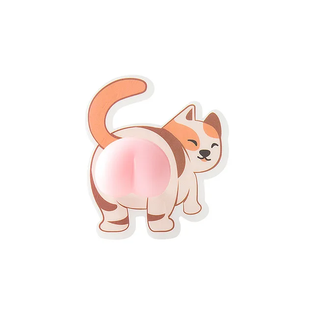 Cute Kawaii Cute Peach Ass Squeeze Fingertip Toy DIY Bumper Anti-collision Sticker Squeeze Elastic Decompression Children's Toy 4