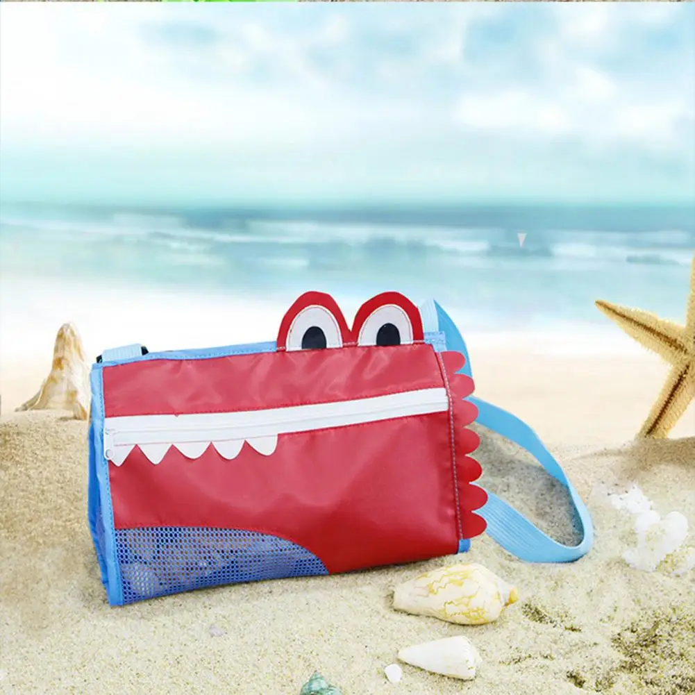 Eco-friendly Children Sand Away Adjustable Shoulder Strap Foldable Beach Toy Bag Sea Shell Collecting Bag