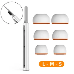 KUTOU Memory Foam Eartips for Wireless Bluetooth Earphones - Silicone Ear Tips, Pads, and Covers (S M L - 3 Pair)