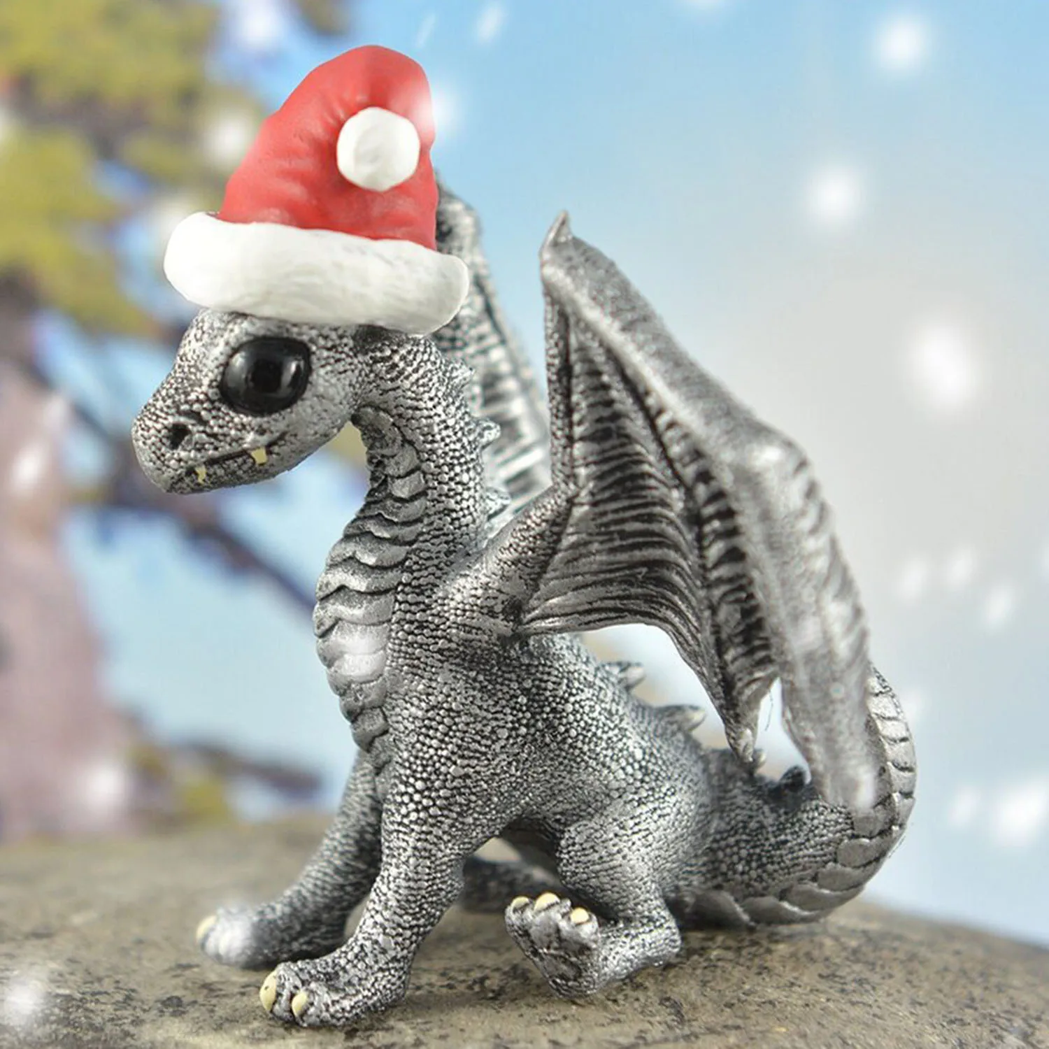 Creative Christmas Dinosaur Cartoon Animal Christmas Hat Resin Home Desktop Decoration Adult Children Festival Toys Gift Props