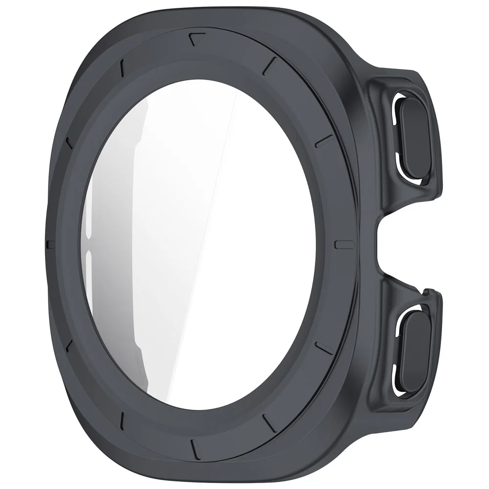Premium Tempered Glass + PC Protective Case for Smartwatch - Full Cover Screen and Shell Guard