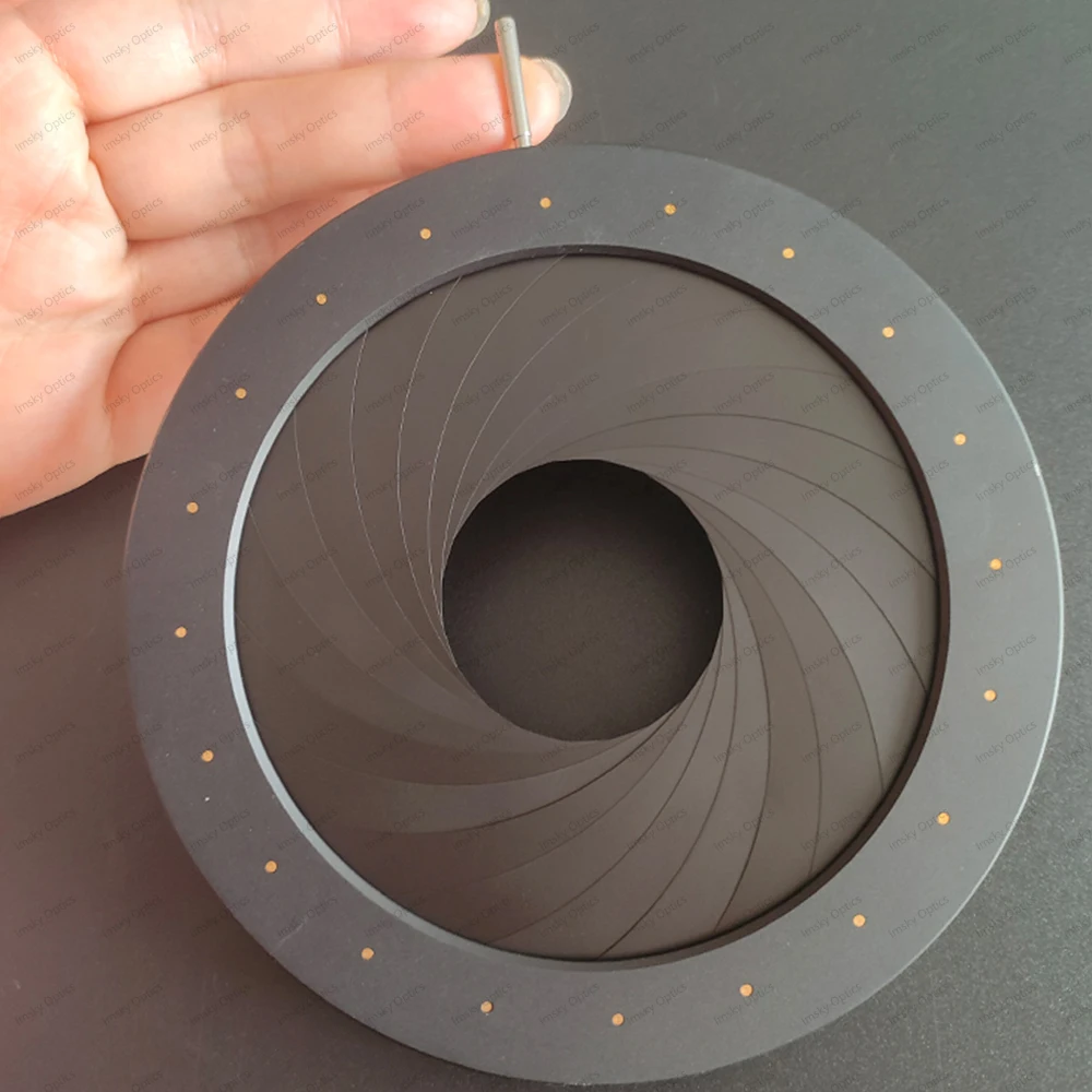 Adjustable Aperture 6-98mm Mechanical Iris Diaphragm 1PC for Microscope Camera Lens Module DIY Retrofit Adapter Ring Outer 130mm